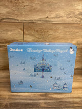Front view of boxed GirlsHome Dancing Challenge Playmat showing Frozen-style castle artwork and snowy scene on wood floor