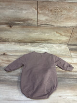 Little Planet Gobble! Gobble! Sweatshirt Bubble Romper Brown sz 6m