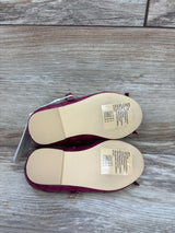 NEW Janie and Jack Quilted Mary Jane Flats Burgundy sz 6c