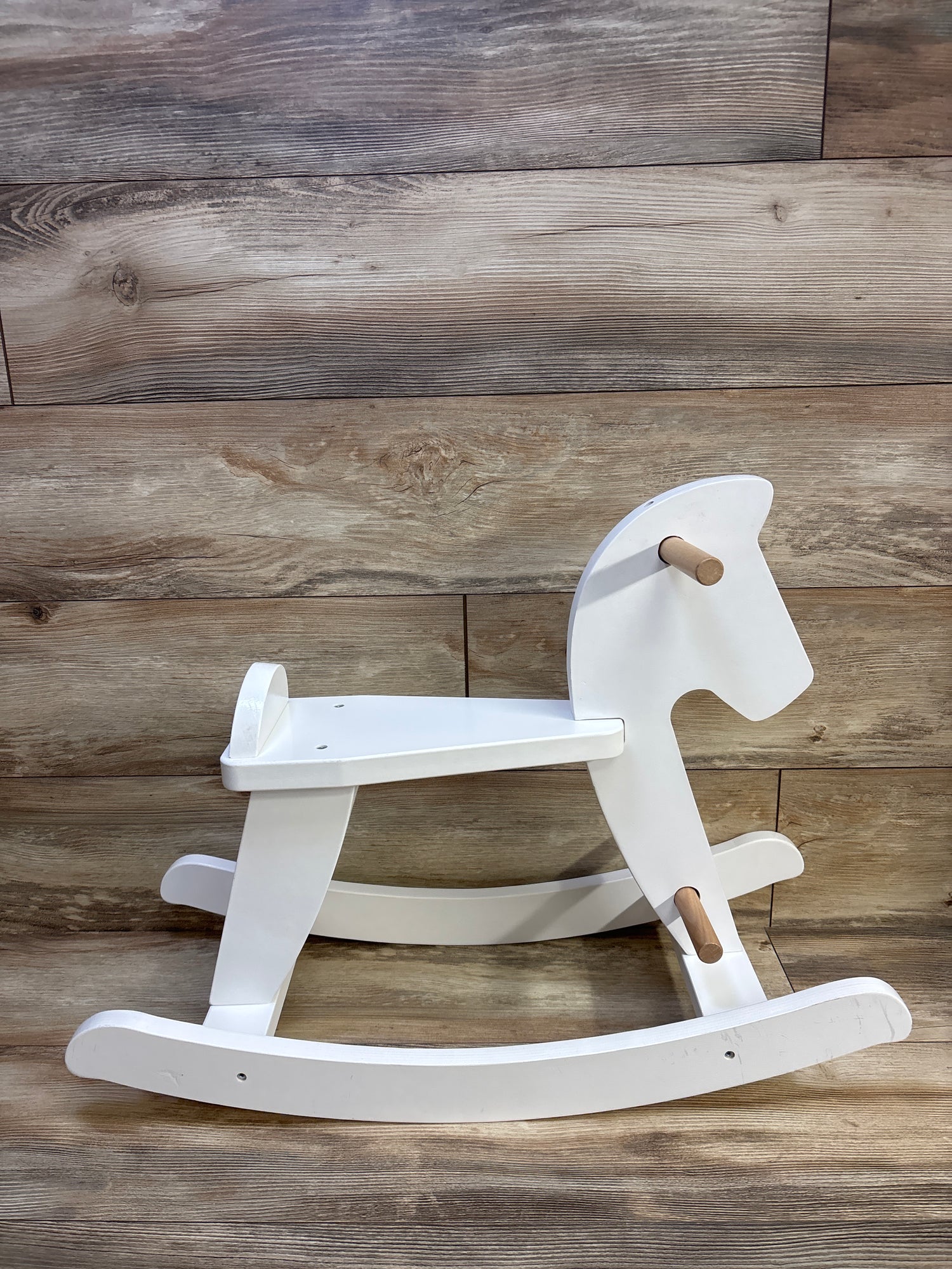 Labebe Wooden Rocking Horse - White