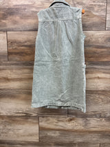 Cat & Jack Sleeveless Button Front Denim Dress Green sz 5T