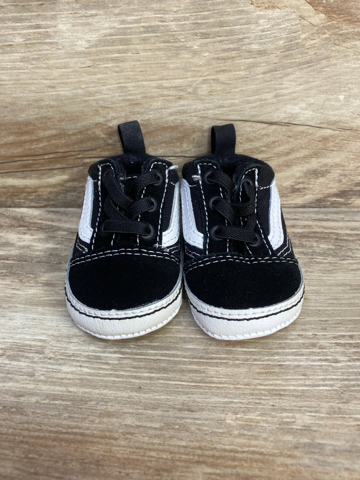 Vans Old Skool 'Black White' Crib Shoes sz 2c