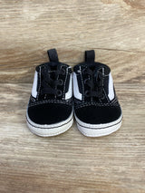 Vans Old Skool 'Black White' Crib Shoes sz 2c