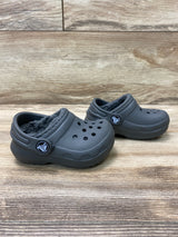 Crocs Toddler Classic Lined Clogs Grey Sz 4c