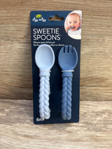NEW Itzy Ritzy Sweetie Spoon & Fork - Blue