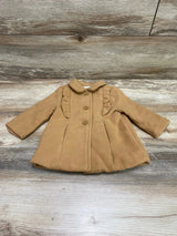 Oshkosh Ruffle Pea Coat Brown sz 6m