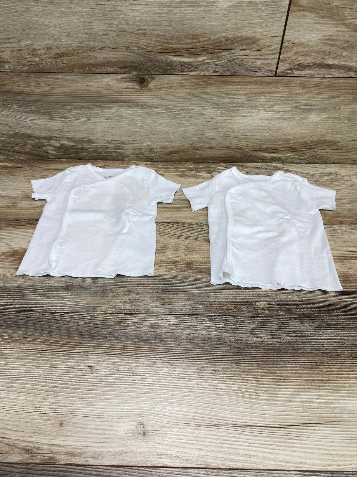 Carter's 2pk Side Snap Shirts White sz 6m