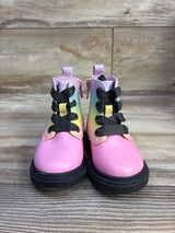 Cat & Jack Amaya Combat Boots Rainbow Pink sz 5c