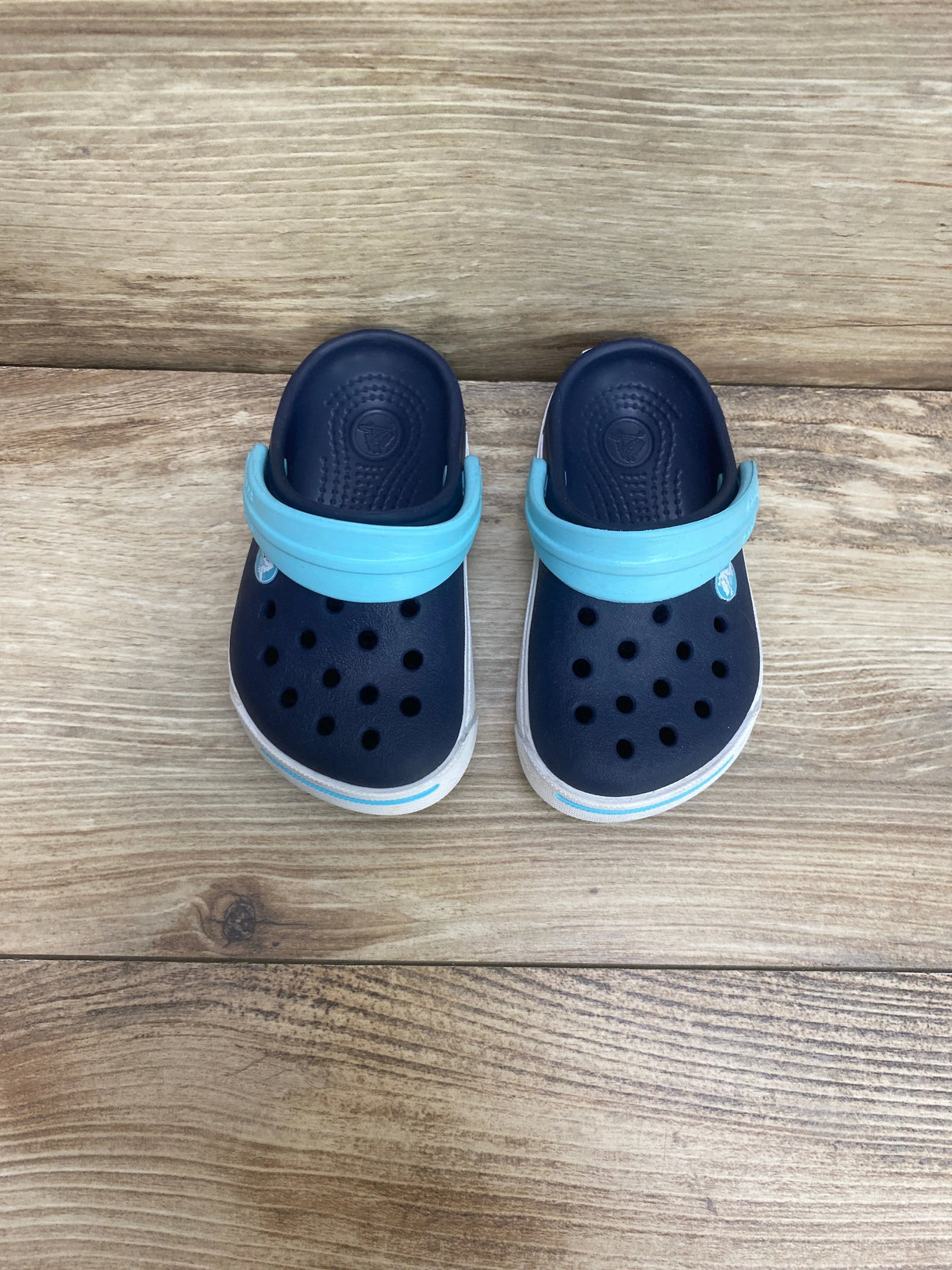 Crocs Kids' Crocband Clog Navy/Ice Blue 4c/5c