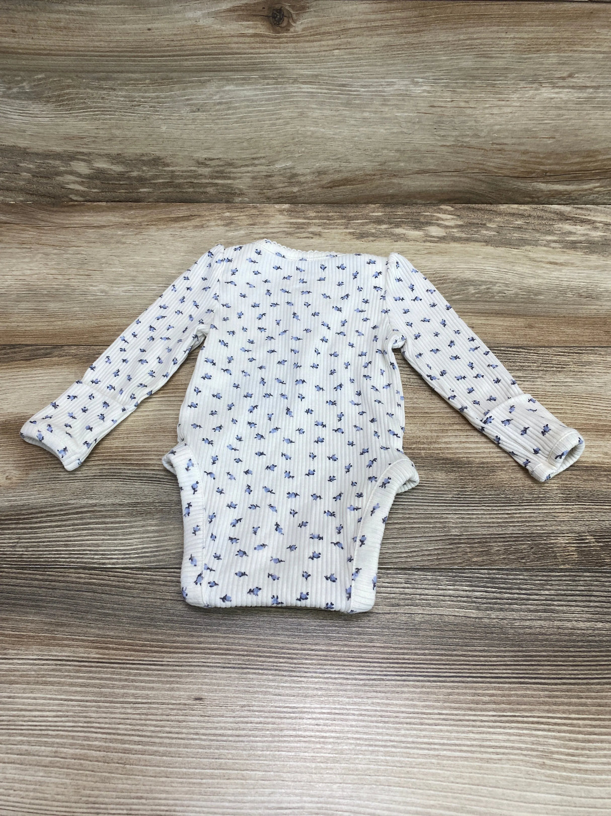 Baby Gap Floral Ribbed Bodysuit White sz 0-3m