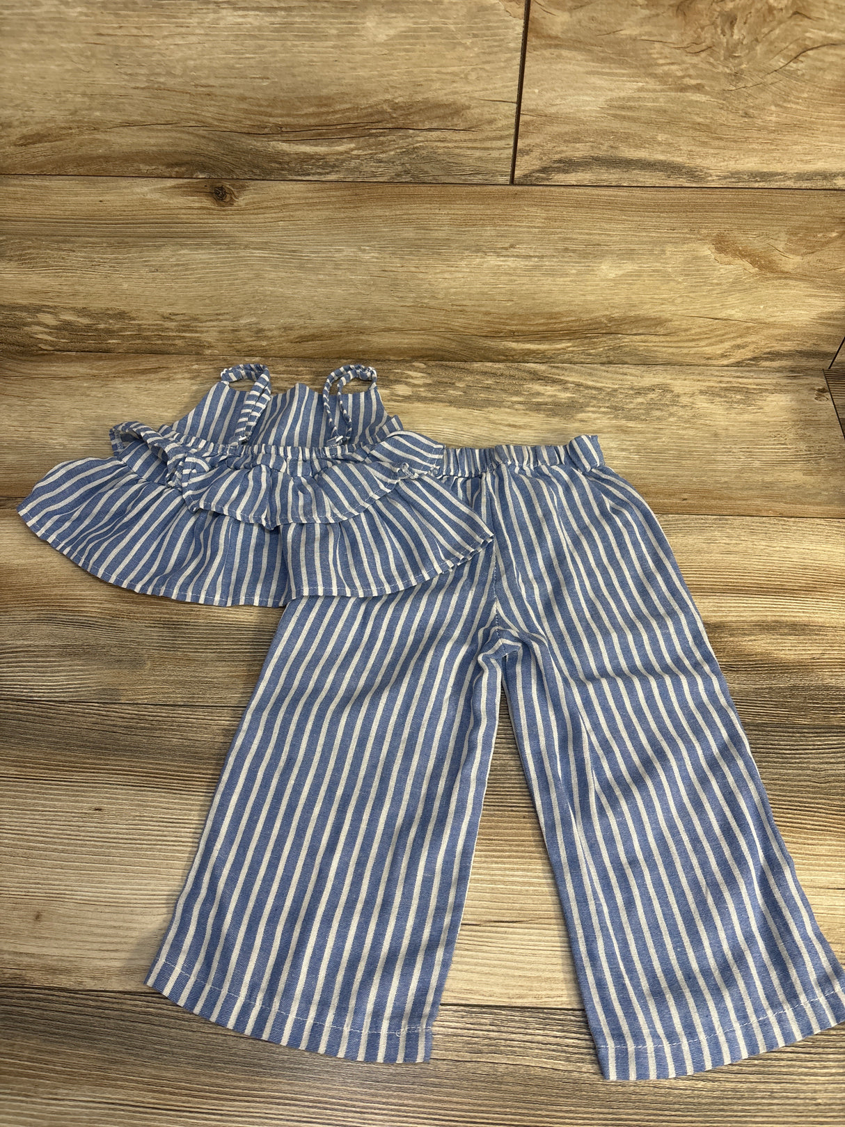 2pc Striped Top & Pants Blue sz 18-24m