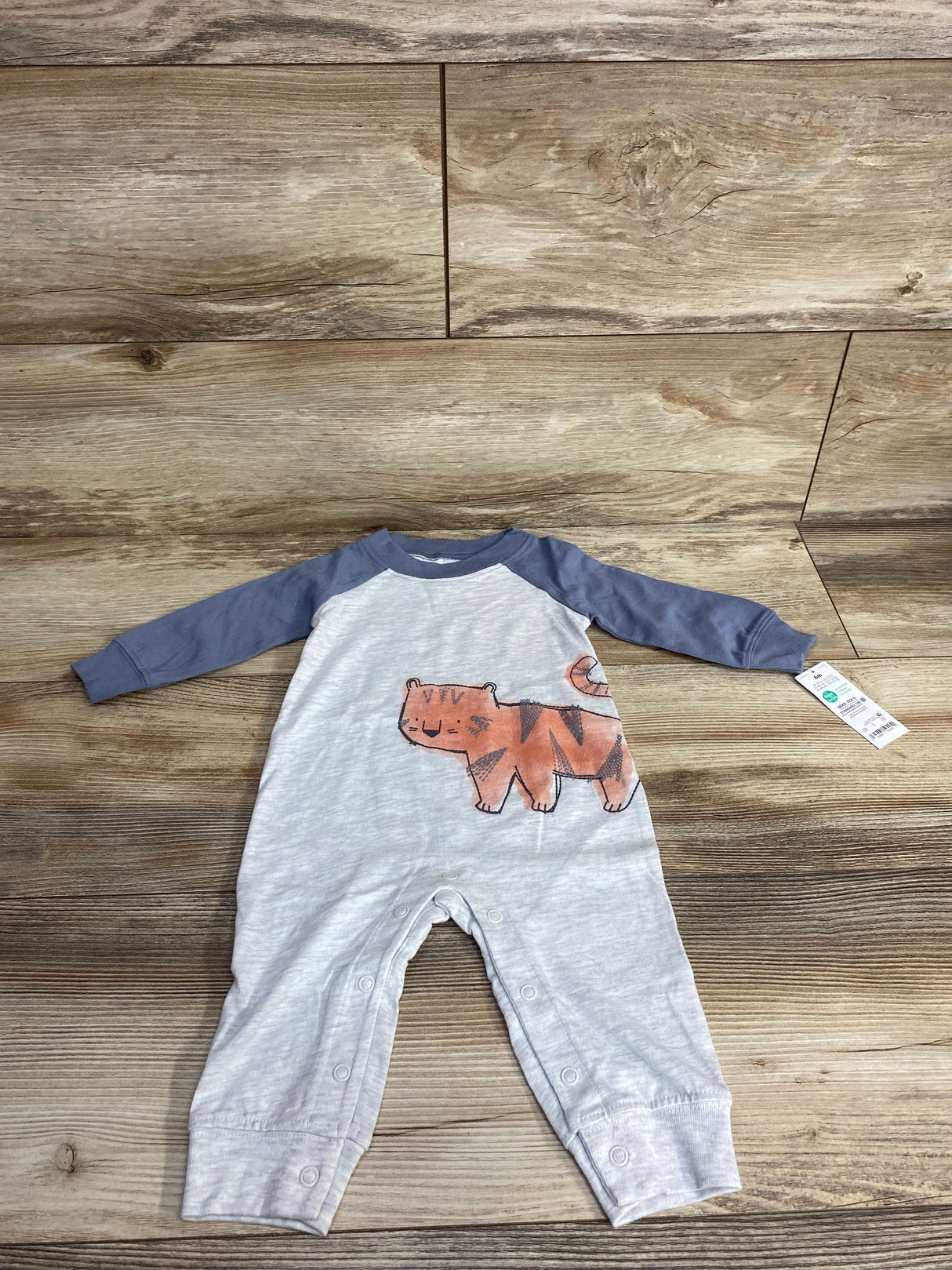 NEW Just One You Raglan Tiger Coverall Grey sz 6m