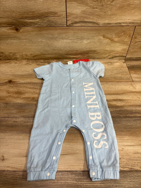 New light blue PatPat baby jumpsuit featuring 'MINI BOSS' text, size 6-9m