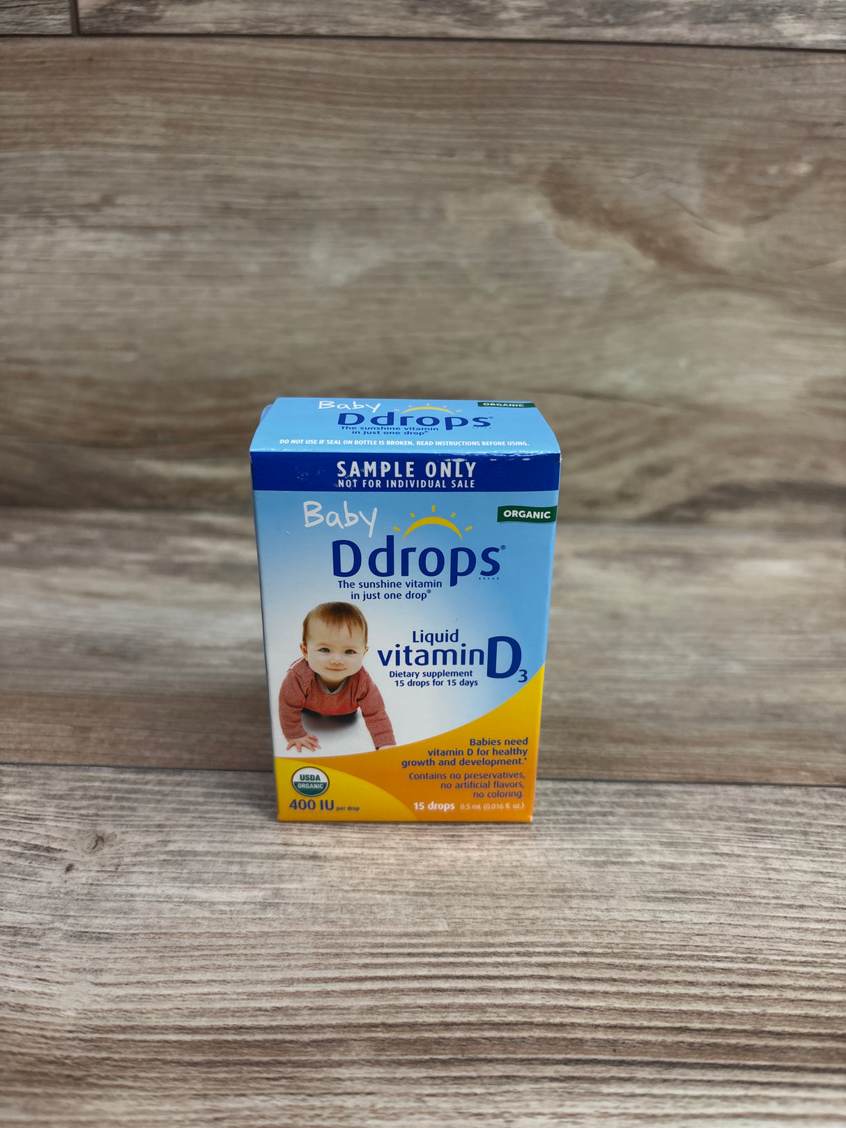 NEW Baby Ddrops 400 IU Liquid Vitamin D 15 Drops 0.5mL