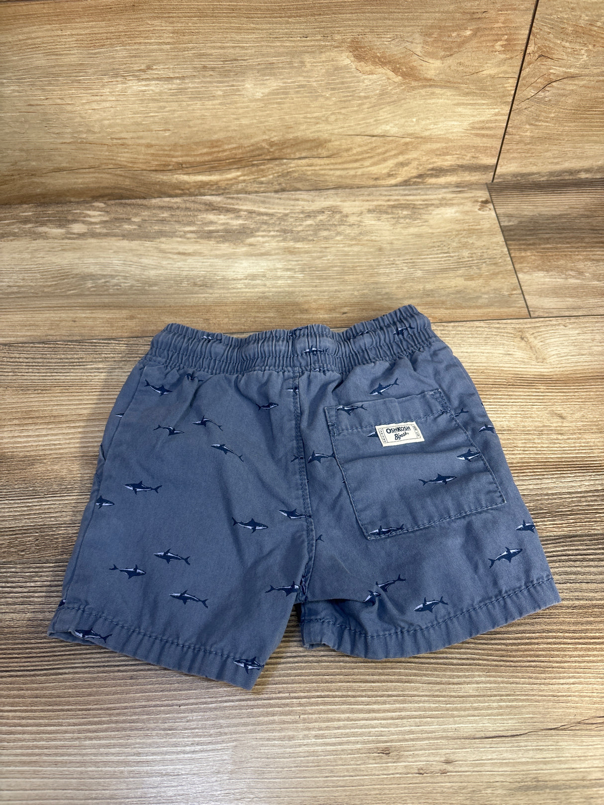 Oshkosh Shark Print Drawstring Shorts Blue sz 2T