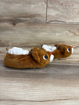 Rudolph the Red-Nosed Reindeer Plush Slippers Brown sz 6/7c