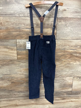 NEW Oshkosh Corduroy Suspender Pants Navy sz 4T