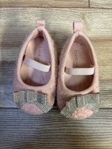 Bebe Fuzzy Bow Ballet Flats Pink sz 4c