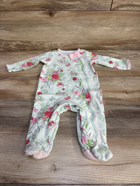 First Impressions Floral Footie Green sz 3-6m - Me n Mommy To Be