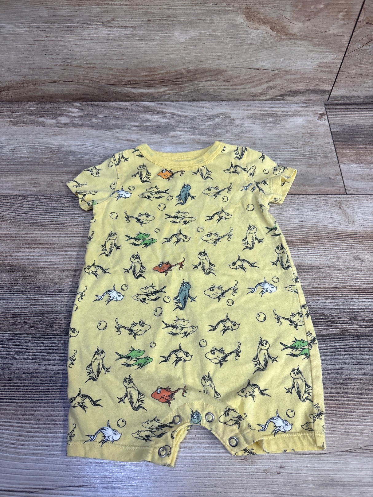 Dr. Seuss Shortie Romper Yellow sz 0-3m