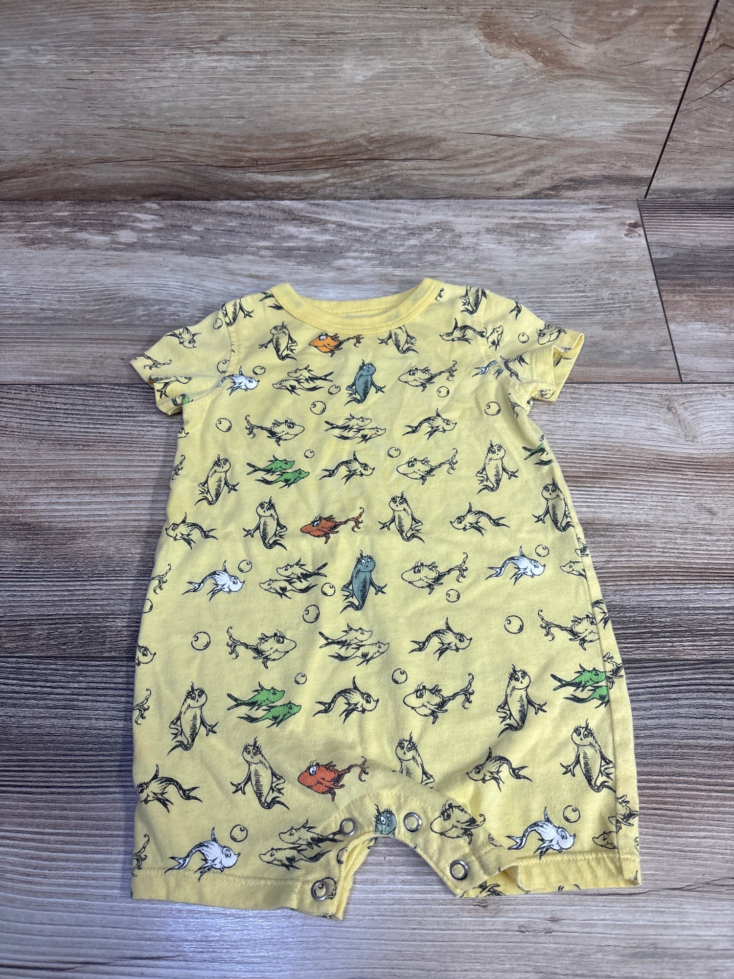 Dr. Seuss Shortie Romper Yellow sz 0-3m