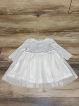 Simple Joys Long Sleeve Tulle Dress Grey sz 12m