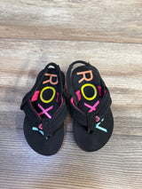 Roxy Vista III Flip Flop Strap Sandal Black sz 6c