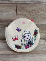 Disney Store Sleeping Beauty Aurora Round Straw Bag