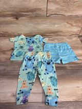 Disney Pixar Monsters Inc 3pc Pajama Set Green sz 18m