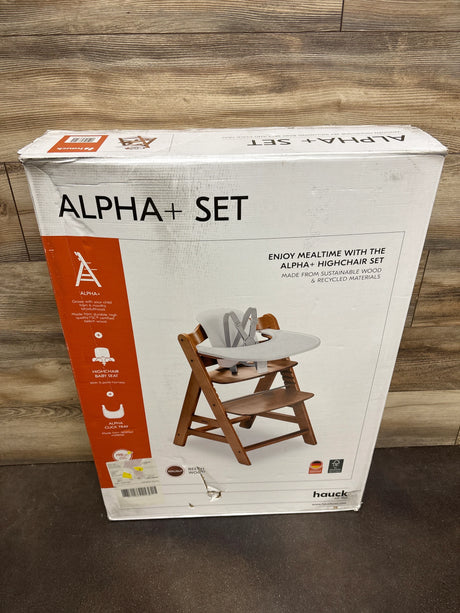NEW hauck Alpha Grow Along Walnut Booster High Chair - Me n Mommy To Be