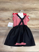 NEW Disney Baby 3pc Minnie Mouse Skirtall & Striped Bodysuit Set Red sz 6-9m