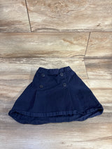 Children's Place Uniform Ponte Knit Button Skort Navy sz 5T