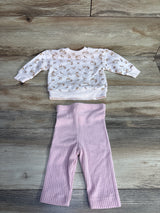 Disney Baby 2pc Winnie The Pooh Pull Over Sweater & Ribbed Pants Set Pink sz 0-3m