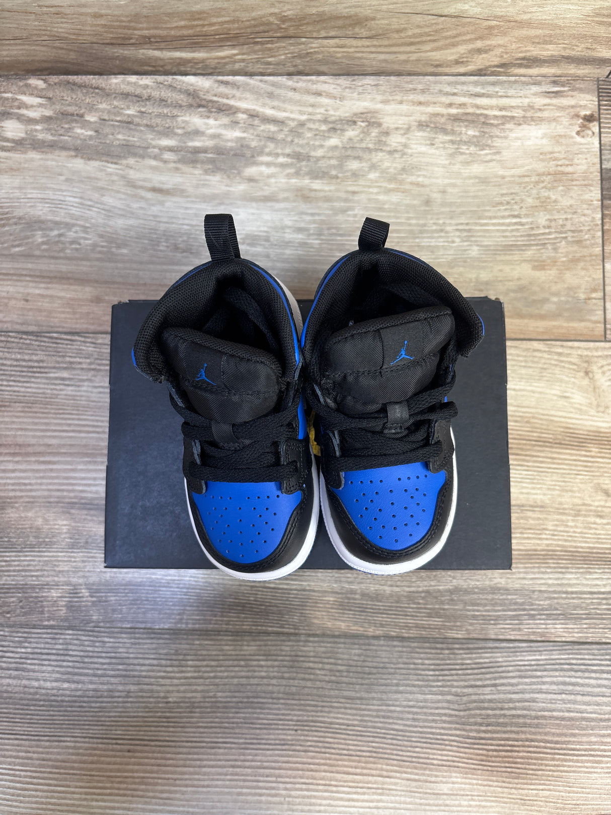 Air Jordan 1 Mid TD 'Black Royal Blue' Sneakers sz 6c