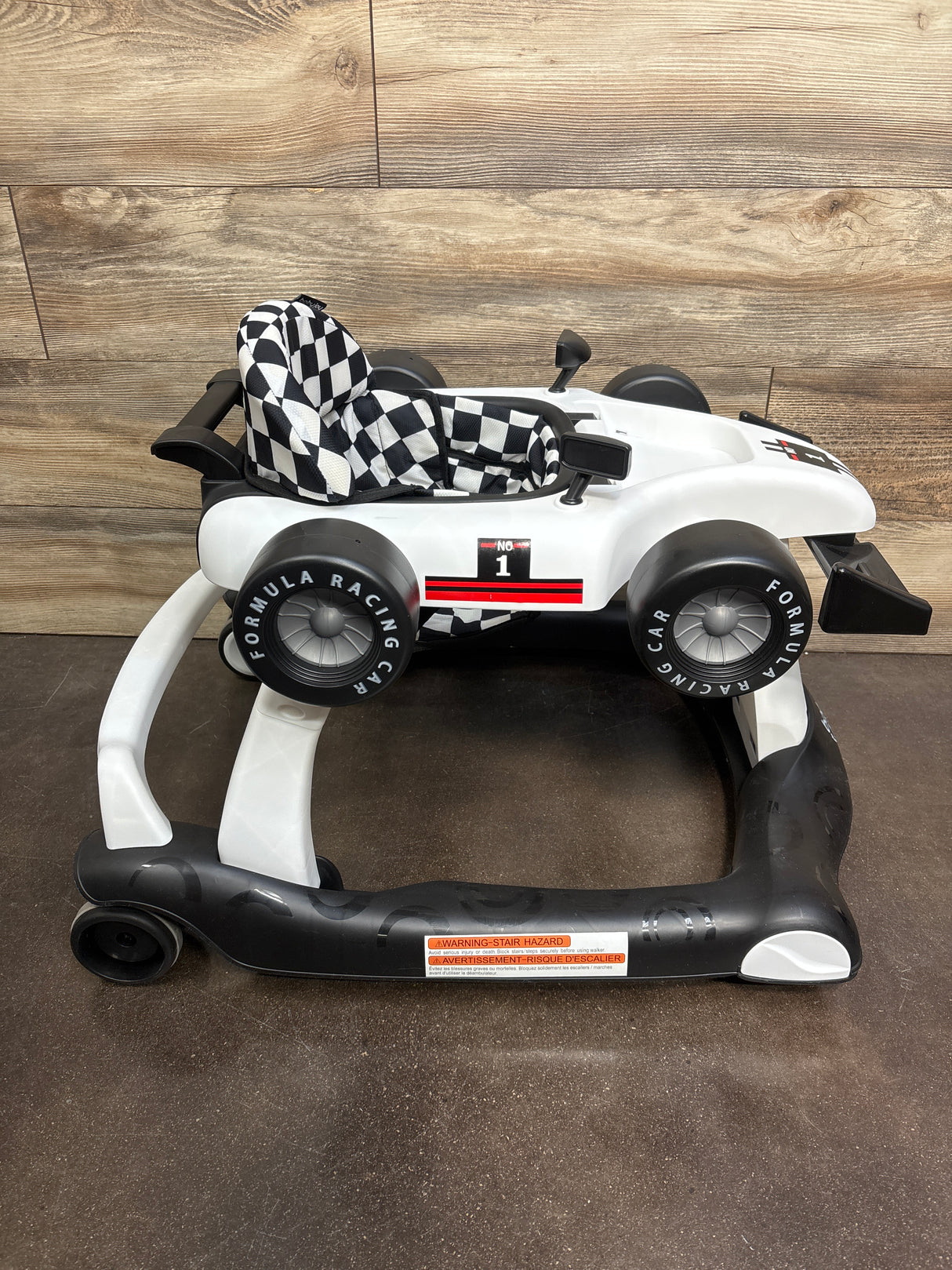 Baby Joy Foldable Baby Walker - White & Black*