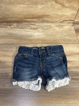 Cat & Jack Denim Eyelet Trim Shorts Blue sz 12m
