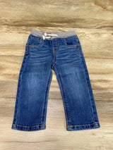 Cat & Jack Drawstring Straight Jeans Blue sz 18m