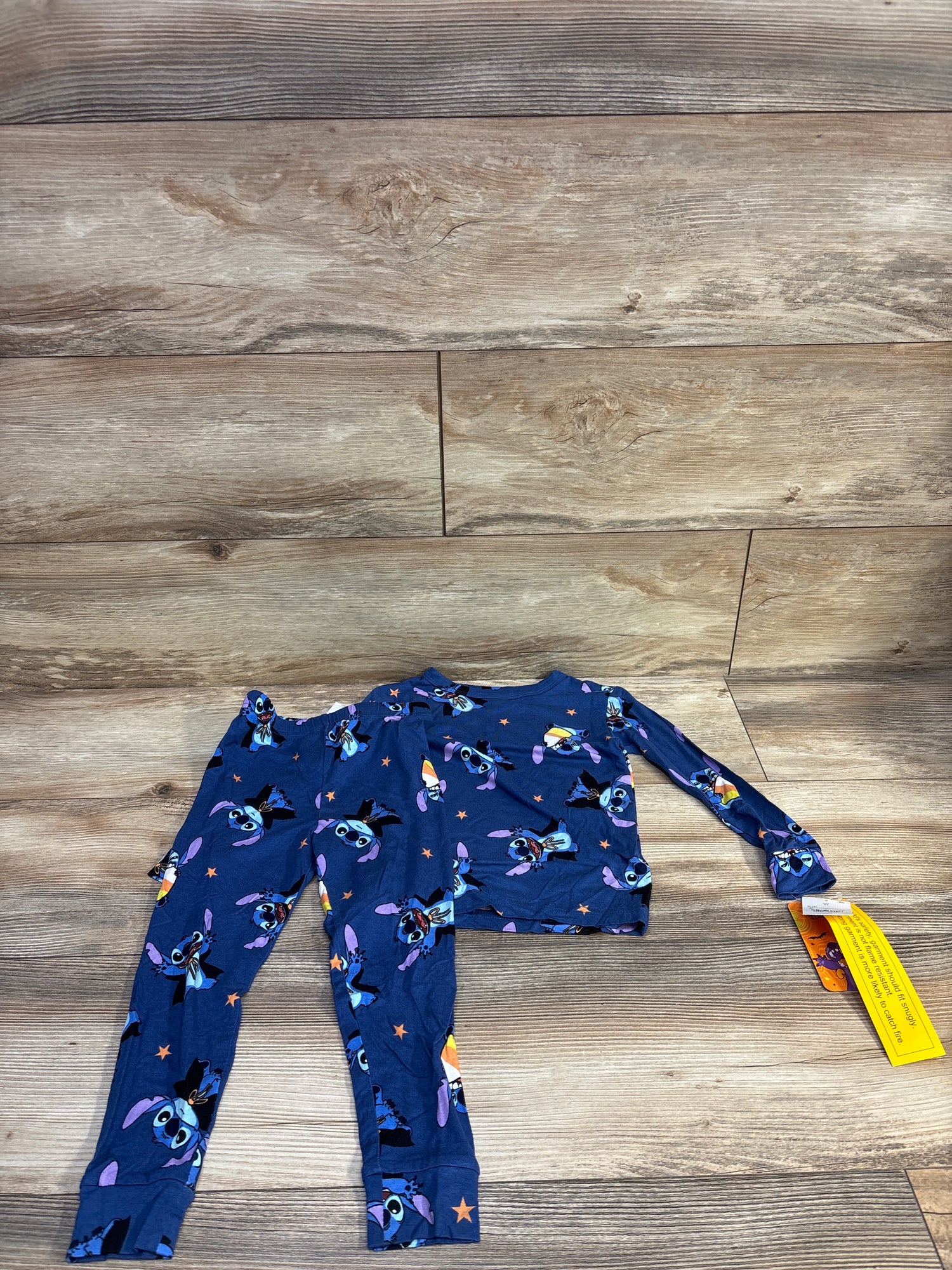 NEW Lilo & Stitch Long Sleeve Halloween Viscose 2Pc Pajama Set Blue sz 4T