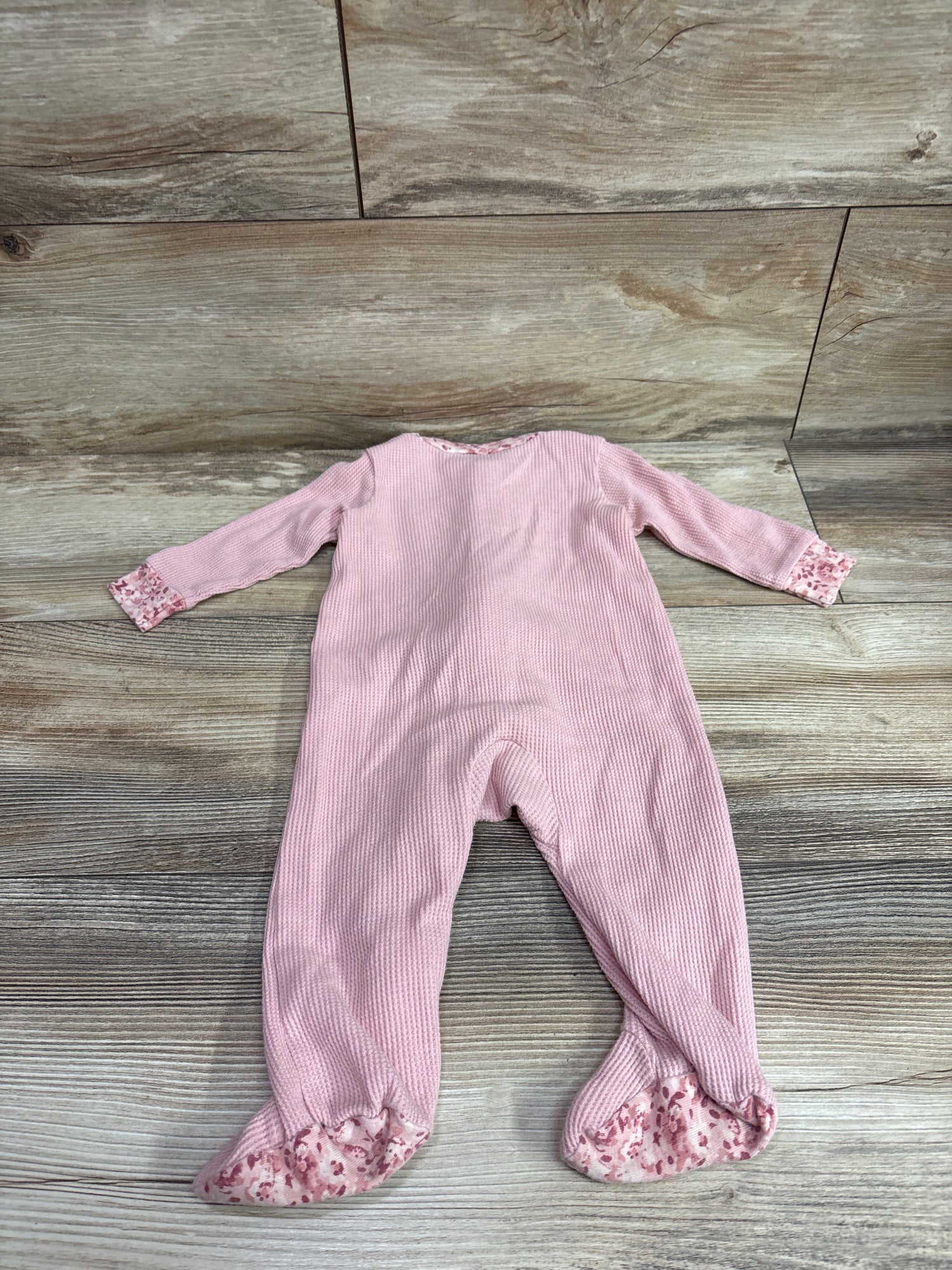 Carter's Waffle Knit Sleeper Pink sz 6m
