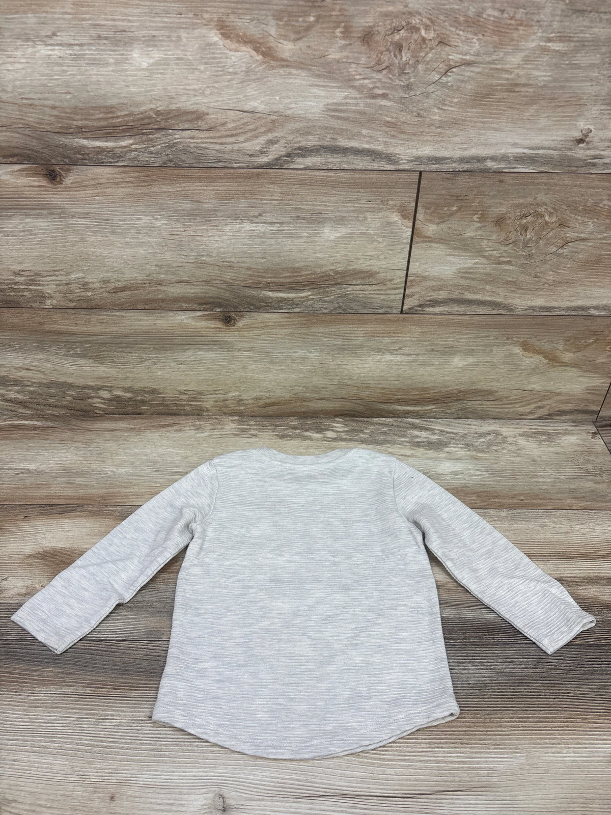 Cat & Jack Ribbed Long Sleeve Shirt Cream sz 2T