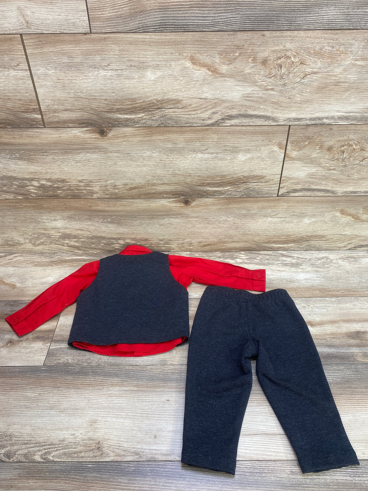 Wonder Nation 3pc Vest Set Red sz 12m