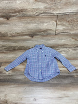 Ralph Lauren Tattersall Cotton Poplin Blue Shirt sz 2T