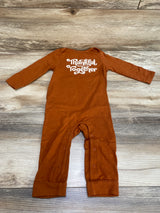 Cat & Jack Thankful To Be Together Coverall Brown sz 12m