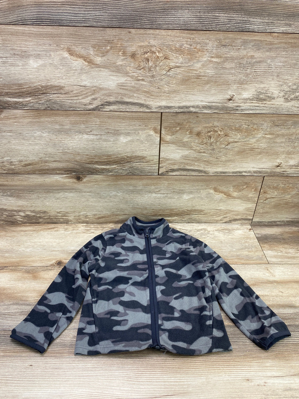 Oshkosh Fleece Camo Full Zip Jacket Grey sz 4T