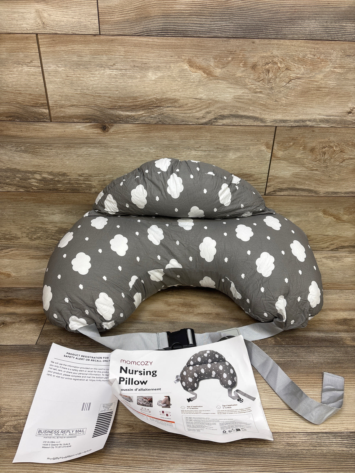 NEW Momcozy Original Adjustable Nursing Pillow in Cloud Grey
