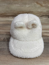 Cat & Jack Faux-Shearling Bear Baseball Hat Ivory sz 12-24m