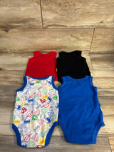 Justice League 4pk Tank Bodysuits Blue sz 3/6m
