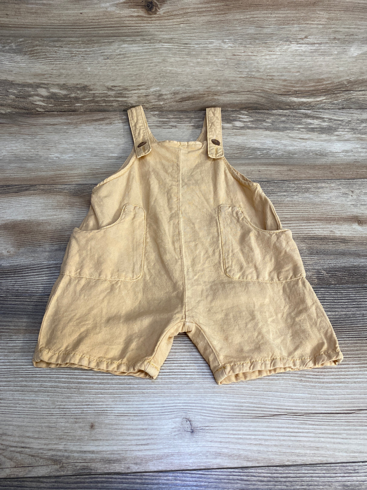 Zara Linen Blend Shortalls, Butterscotch sz 12-18m