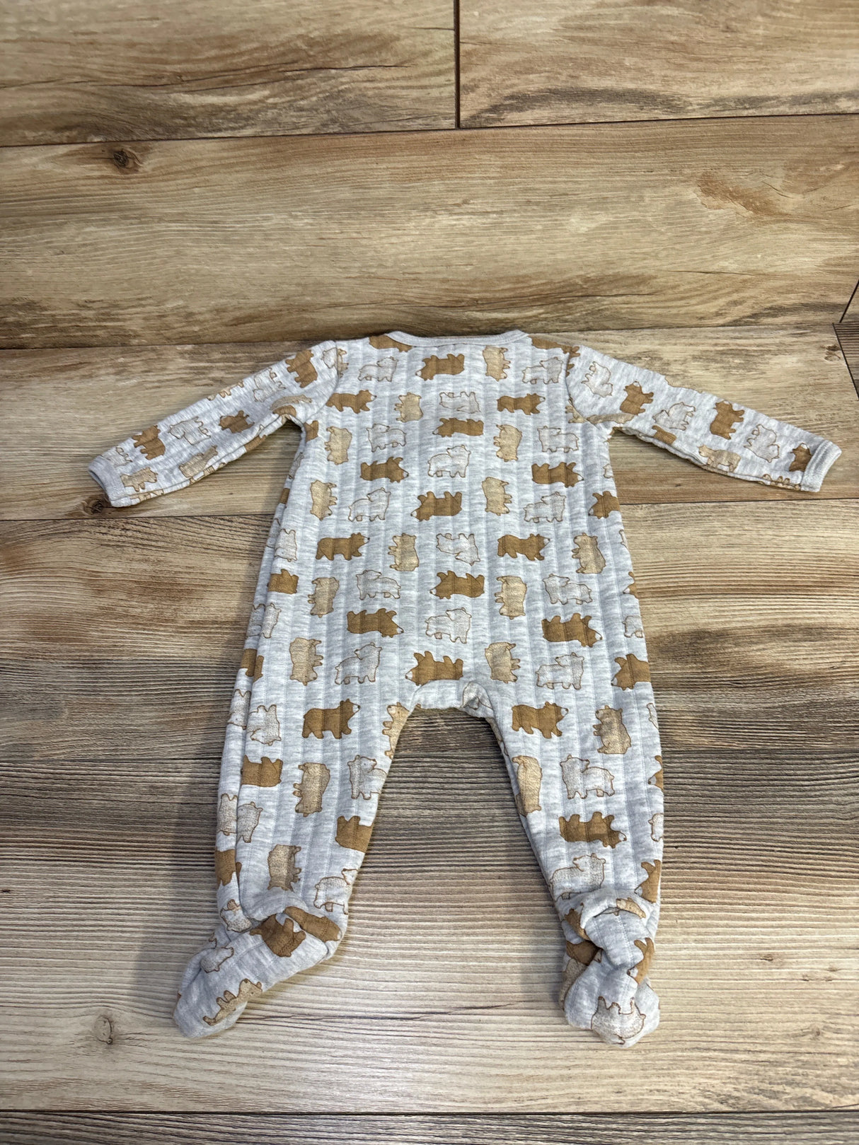 Duck Duck Goose Thick Bear Sleeper Grey sz 3-6m