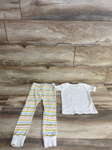 Old Navy 2pc Bunny Print Pajama Set White sz 4T
